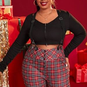 ISO Shein plaid suspender jumpsuit In Search Of